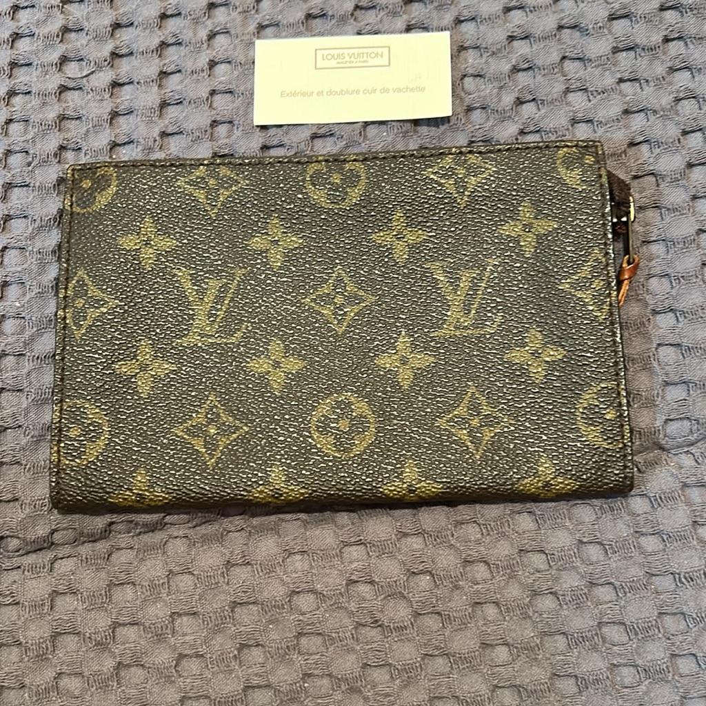 Louis Vuitton Brown Monogram Toiletry 20 Pouchette Zipper Separation